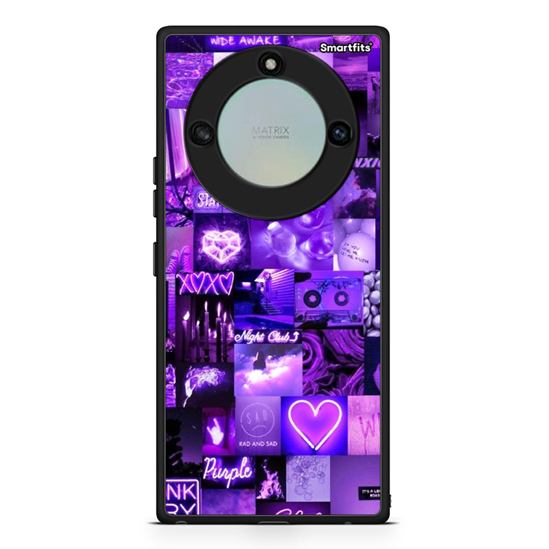 Honor X40 Collage Stay Wild Θήκη Αγίου Βαλεντίνου από τη Smartfits με σχέδιο στο πίσω μέρος και μαύρο περίβλημα | Smartphone case with colorful back and black bezels by Smartfits