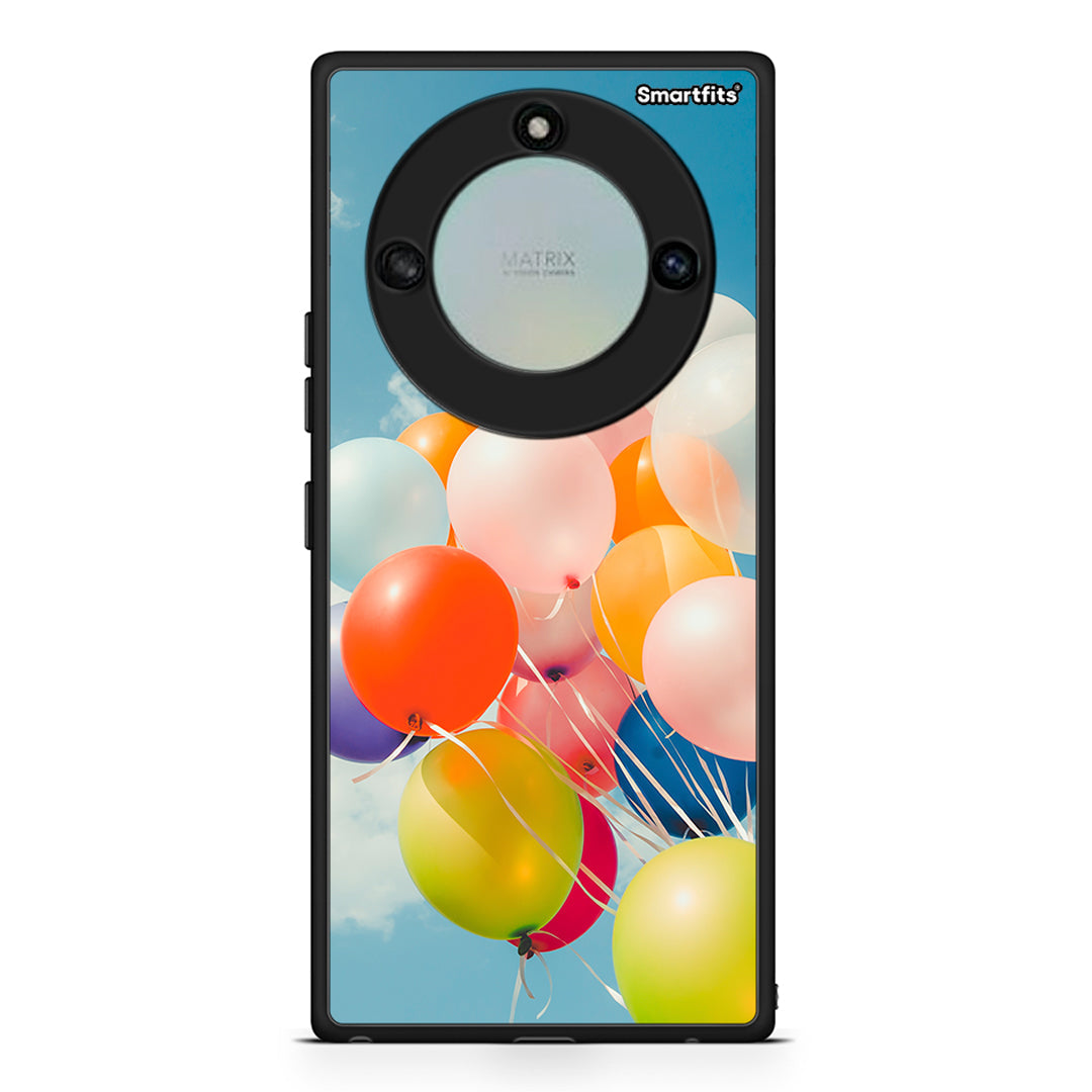 Honor X40 Colorful Balloons θήκη από τη Smartfits με σχέδιο στο πίσω μέρος και μαύρο περίβλημα | Smartphone case with colorful back and black bezels by Smartfits