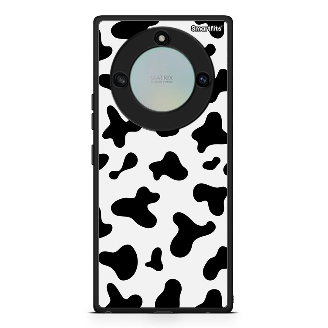 Honor X40 Cow Print θήκη από τη Smartfits με σχέδιο στο πίσω μέρος και μαύρο περίβλημα | Smartphone case with colorful back and black bezels by Smartfits