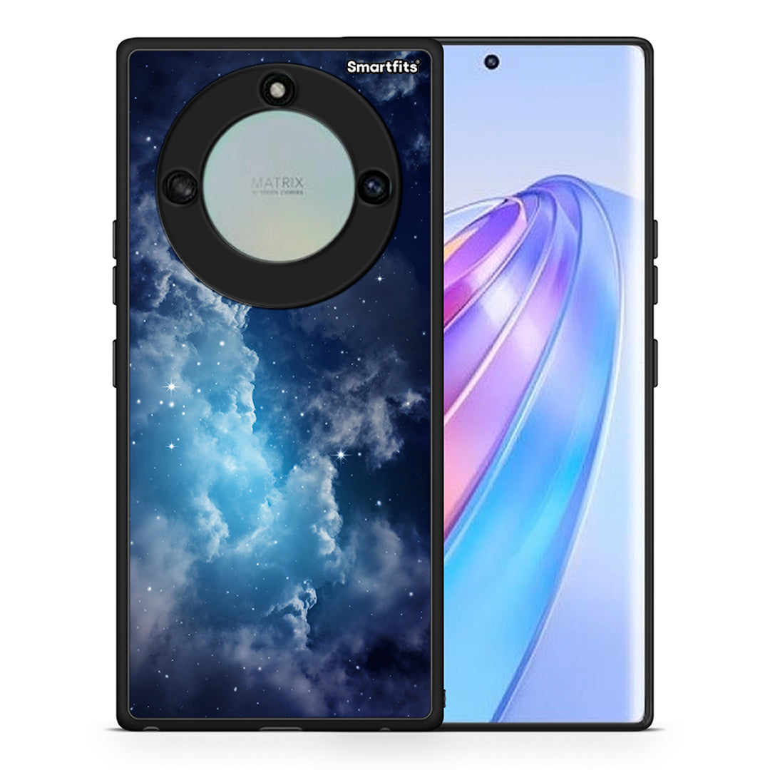 Θήκη Honor X40 Blue Sky Galaxy από τη Smartfits με σχέδιο στο πίσω μέρος και μαύρο περίβλημα | Honor X40 Blue Sky Galaxy case with colorful back and black bezels