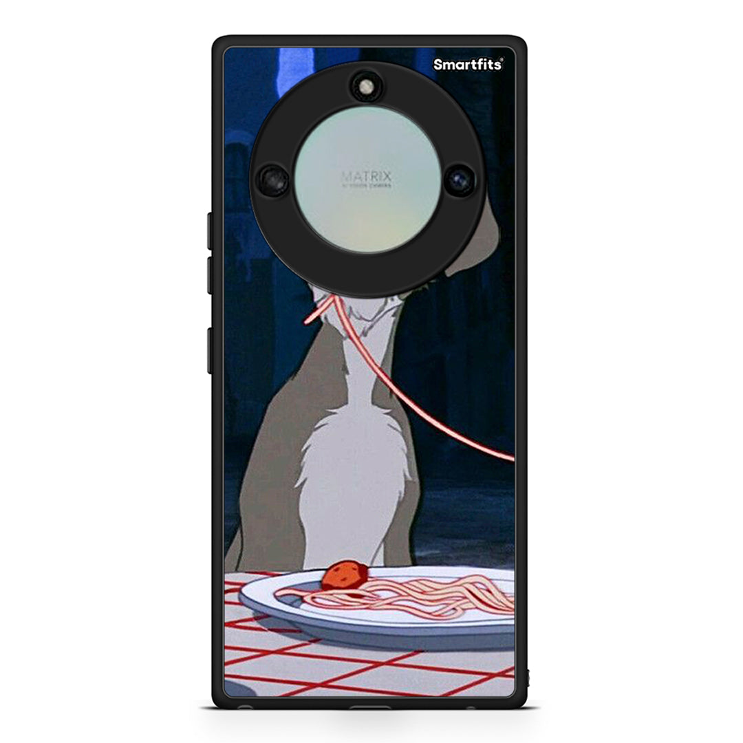 Honor X40 Lady And Tramp 1 Θήκη Αγίου Βαλεντίνου από τη Smartfits με σχέδιο στο πίσω μέρος και μαύρο περίβλημα | Smartphone case with colorful back and black bezels by Smartfits