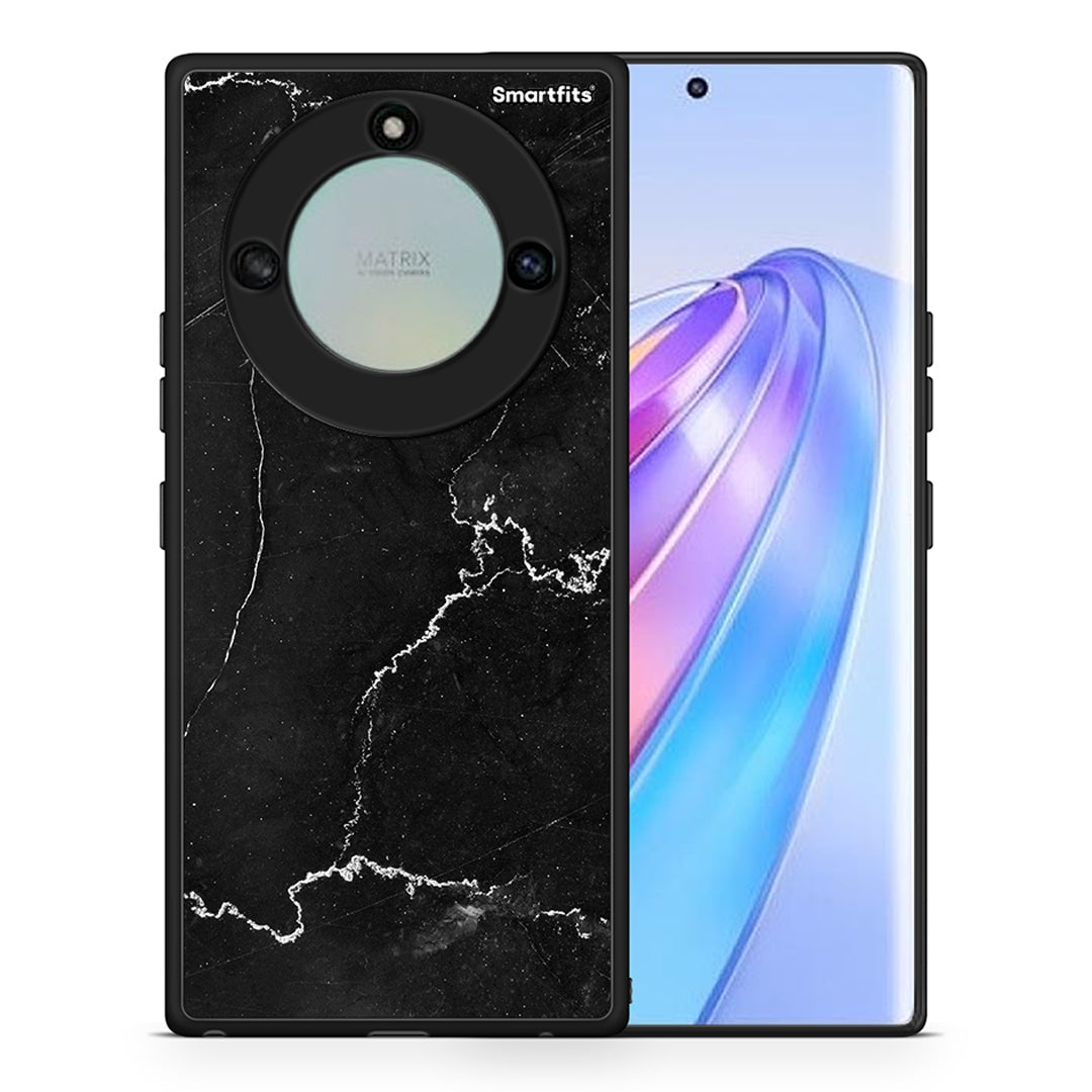 Θήκη Honor X40 Marble Black από τη Smartfits με σχέδιο στο πίσω μέρος και μαύρο περίβλημα | Honor X40 Marble Black case with colorful back and black bezels