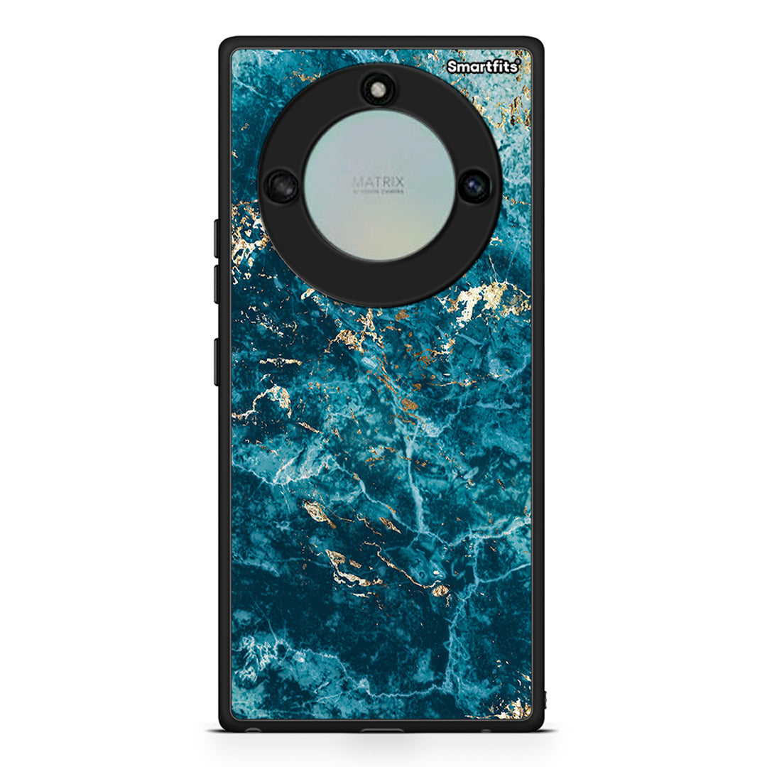 Honor X40 Marble Blue θήκη από τη Smartfits με σχέδιο στο πίσω μέρος και μαύρο περίβλημα | Smartphone case with colorful back and black bezels by Smartfits