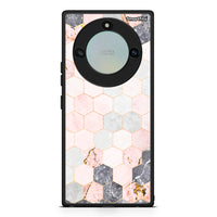 Thumbnail for 4 - Honor X40 Hexagon Pink Marble case, cover, bumper