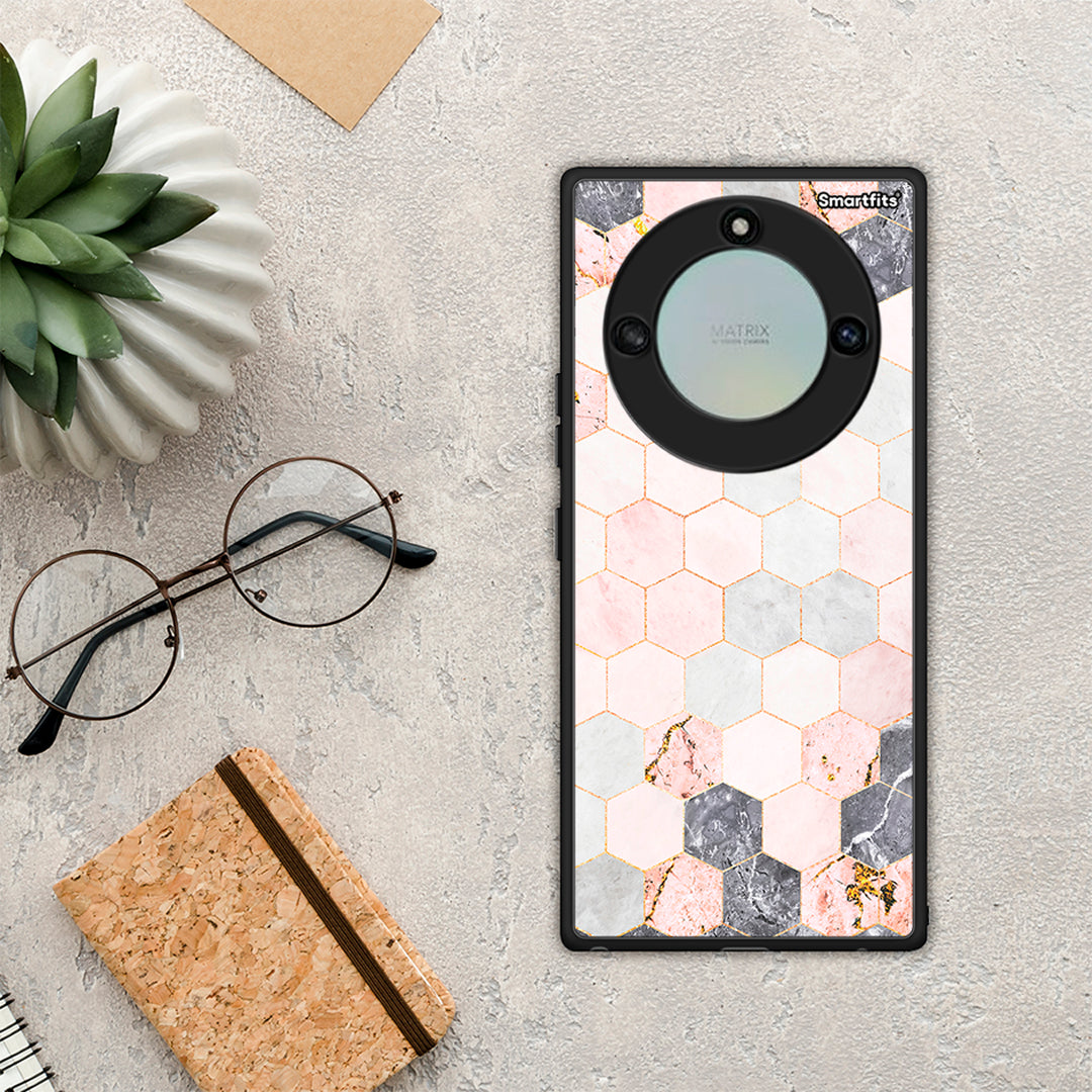 Marble Hexagon Pink - Honor X40 case