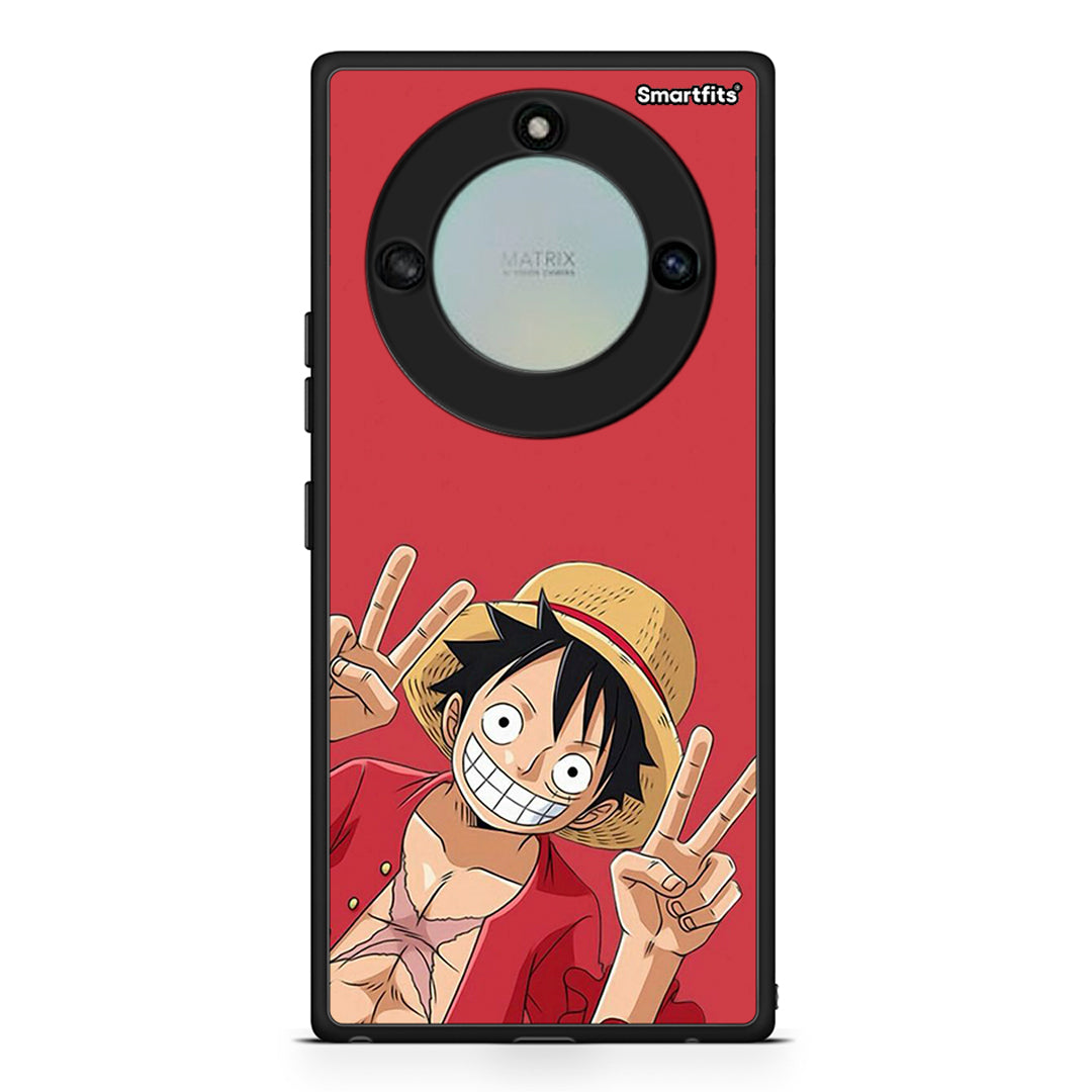 Honor X40 Pirate Luffy Θήκη από τη Smartfits με σχέδιο στο πίσω μέρος και μαύρο περίβλημα | Smartphone case with colorful back and black bezels by Smartfits