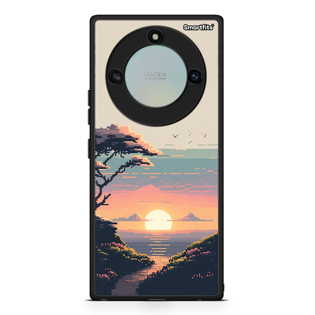 Honor X40 Pixel Sunset Θήκη από τη Smartfits με σχέδιο στο πίσω μέρος και μαύρο περίβλημα | Smartphone case with colorful back and black bezels by Smartfits