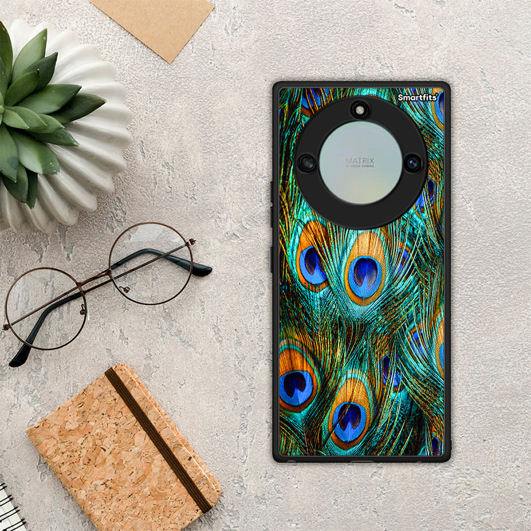 Real Peacock Feathers - Honor X40 case