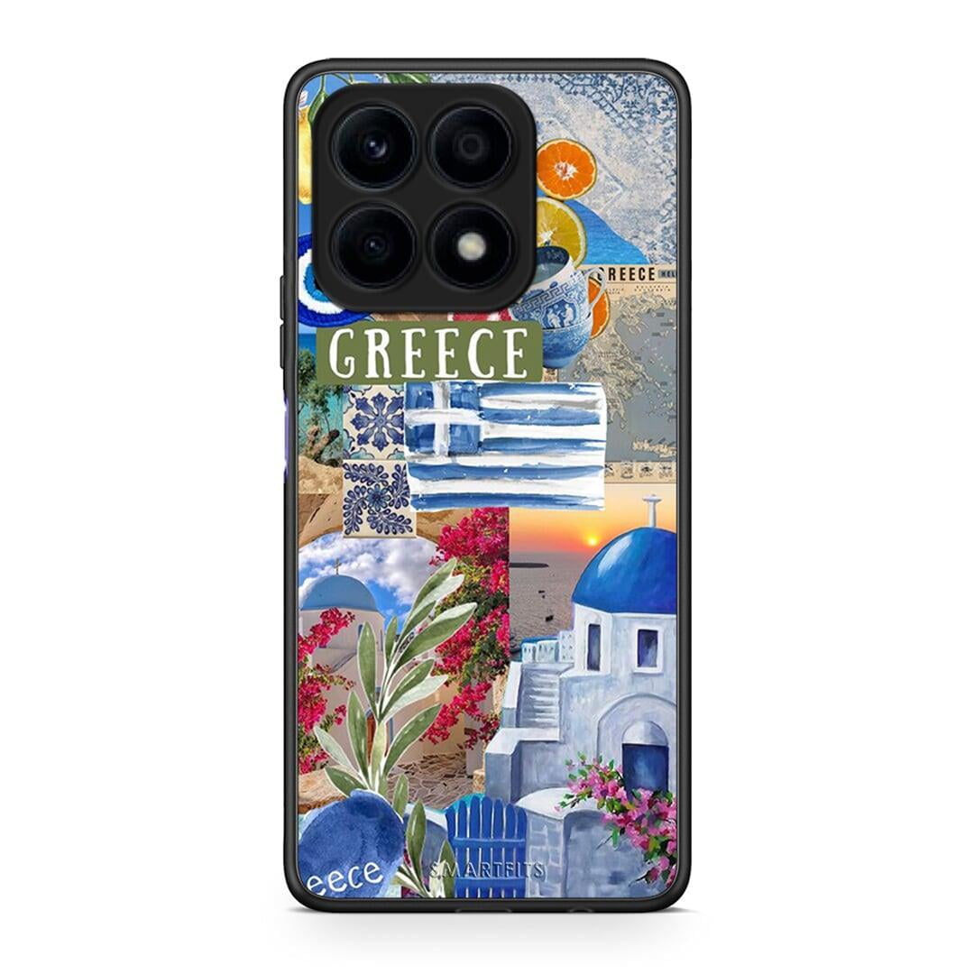 Θήκη Honor X8a All Greek από τη Smartfits με σχέδιο στο πίσω μέρος και μαύρο περίβλημα | Honor X8a All Greek Case with Colorful Back and Black Bezels