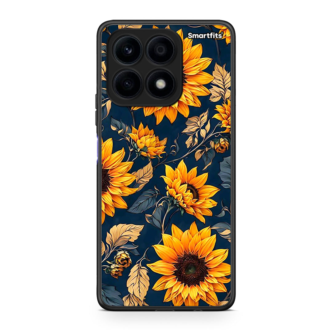 Θήκη Honor X8a Autumn Sunflowers από τη Smartfits με σχέδιο στο πίσω μέρος και μαύρο περίβλημα | Honor X8a Autumn Sunflowers Case with Colorful Back and Black Bezels