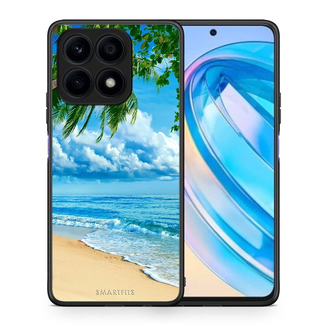 Θήκη Honor X8a Beautiful Beach από τη Smartfits με σχέδιο στο πίσω μέρος και μαύρο περίβλημα | Honor X8a Beautiful Beach Case with Colorful Back and Black Bezels