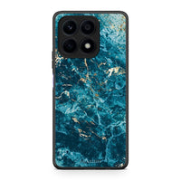 Thumbnail for Θήκη Honor X8a Marble Blue από τη Smartfits με σχέδιο στο πίσω μέρος και μαύρο περίβλημα | Honor X8a Marble Blue Case with Colorful Back and Black Bezels