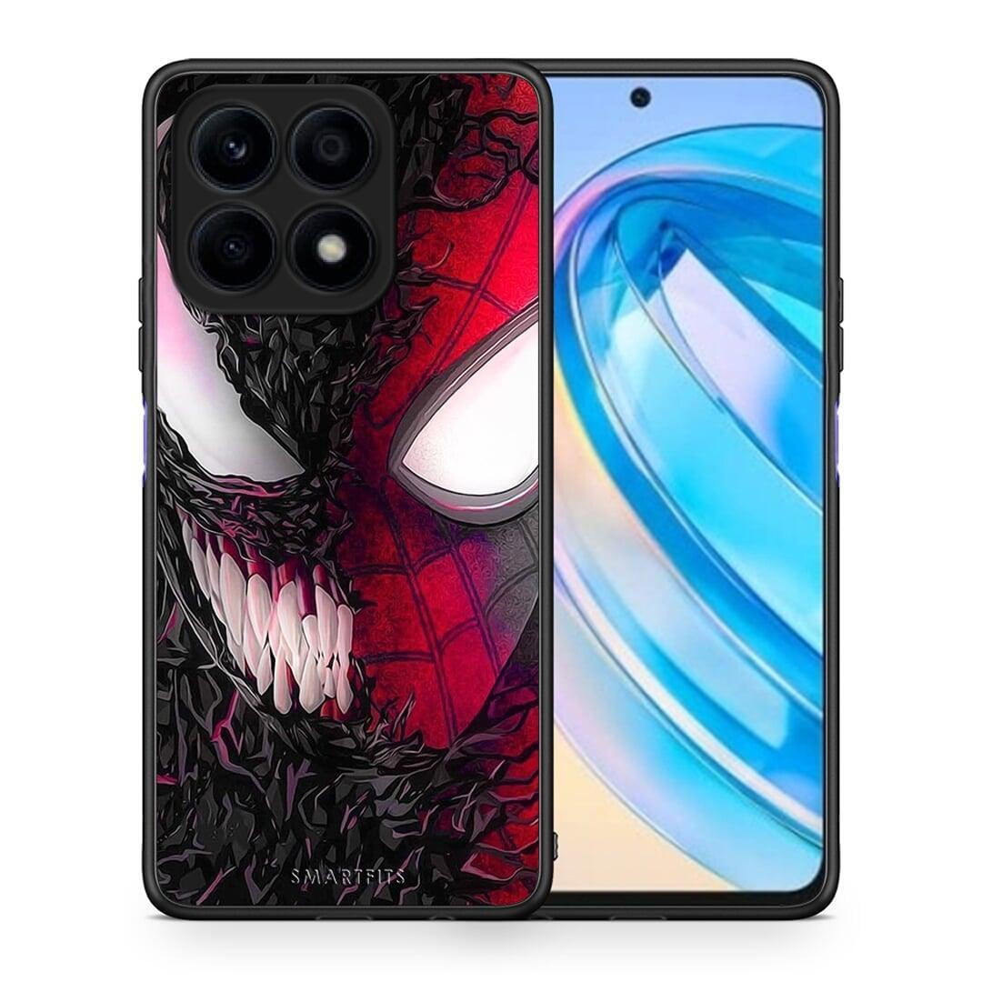 Θήκη Honor X8a PopArt SpiderVenom από τη Smartfits με σχέδιο στο πίσω μέρος και μαύρο περίβλημα | Honor X8a PopArt SpiderVenom Case with Colorful Back and Black Bezels