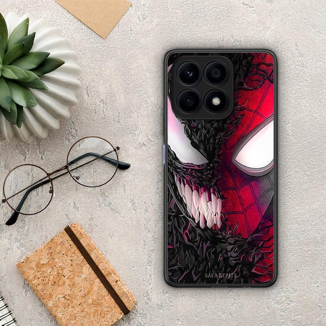 Θήκη Honor X8a PopArt SpiderVenom από τη Smartfits με σχέδιο στο πίσω μέρος και μαύρο περίβλημα | Honor X8a PopArt SpiderVenom Case with Colorful Back and Black Bezels