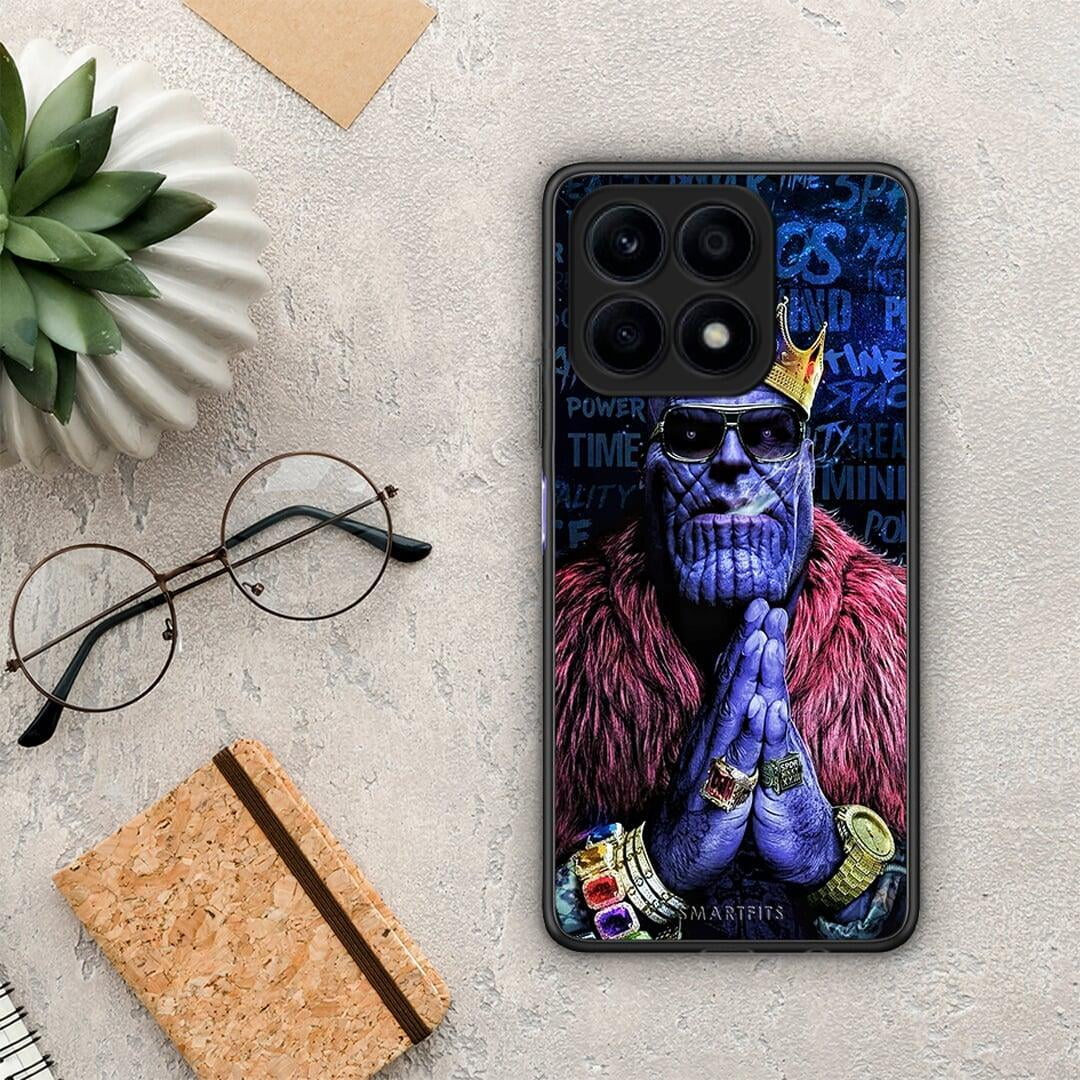 Θήκη Honor X8a PopArt Thanos από τη Smartfits με σχέδιο στο πίσω μέρος και μαύρο περίβλημα | Honor X8a PopArt Thanos Case with Colorful Back and Black Bezels