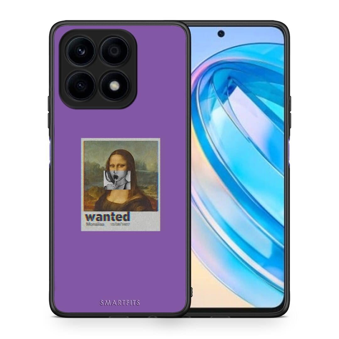 Θήκη Honor X8a Popart Monalisa από τη Smartfits με σχέδιο στο πίσω μέρος και μαύρο περίβλημα | Honor X8a Popart Monalisa Case with Colorful Back and Black Bezels