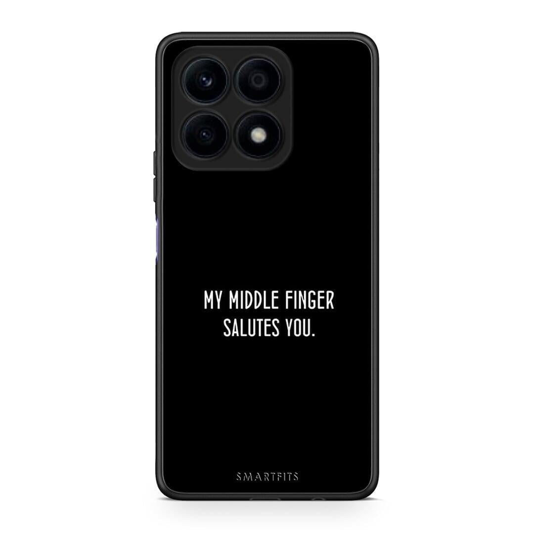 Θήκη Honor X8a Salute από τη Smartfits με σχέδιο στο πίσω μέρος και μαύρο περίβλημα | Honor X8a Salute Case with Colorful Back and Black Bezels