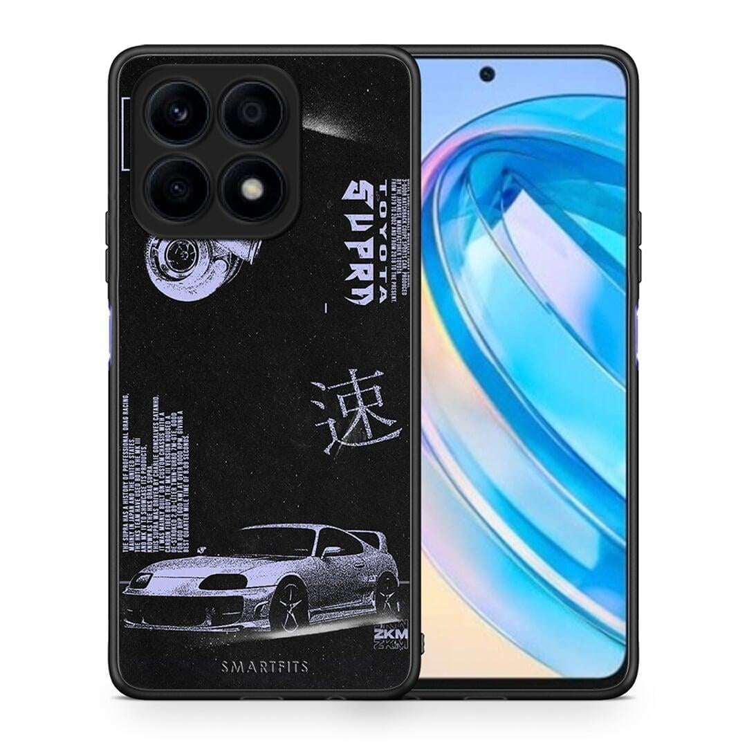 Θήκη Honor X8a Tokyo Drift από τη Smartfits με σχέδιο στο πίσω μέρος και μαύρο περίβλημα | Honor X8a Tokyo Drift Case with Colorful Back and Black Bezels