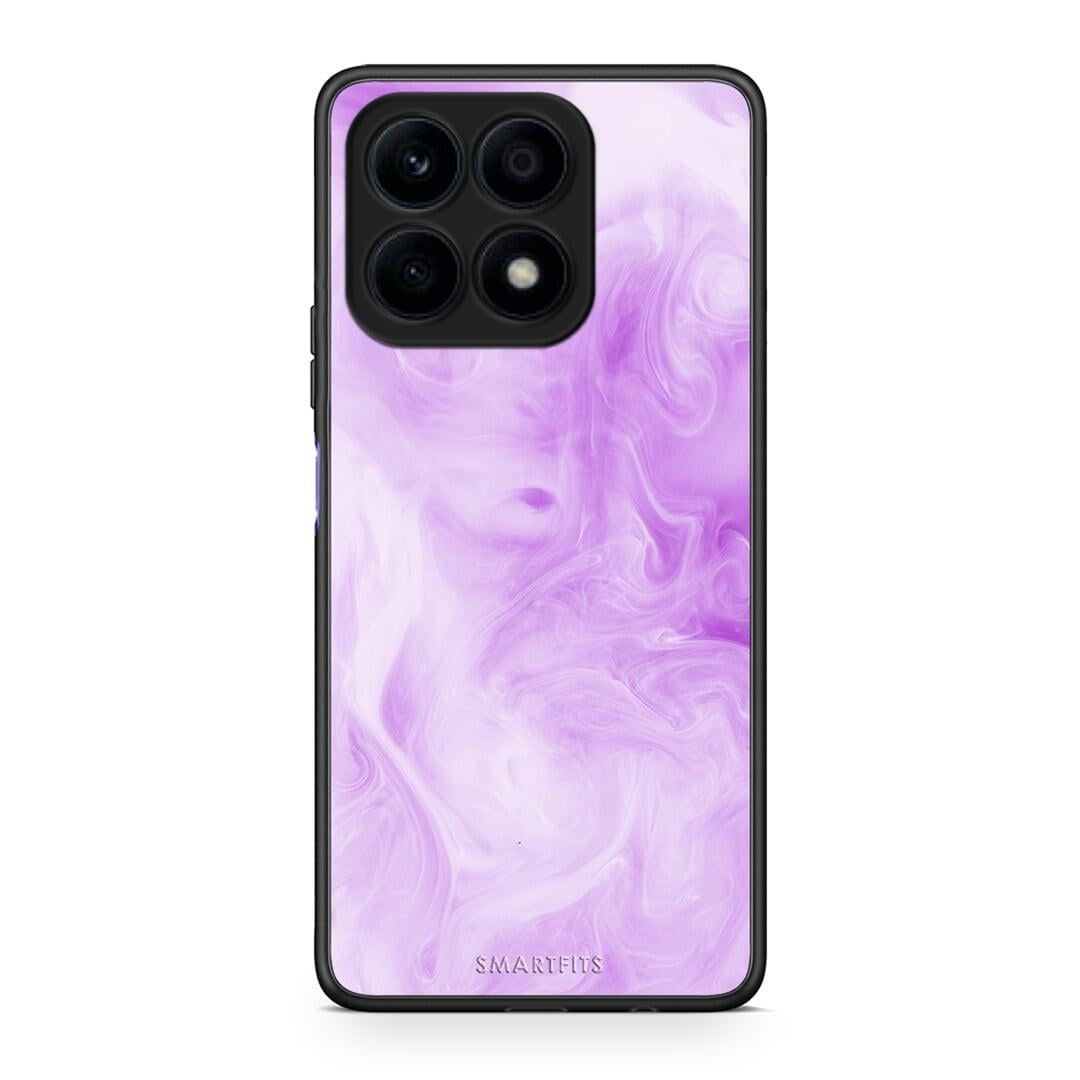 Θήκη Honor X8a Watercolor Lavender από τη Smartfits με σχέδιο στο πίσω μέρος και μαύρο περίβλημα | Honor X8a Watercolor Lavender Case with Colorful Back and Black Bezels