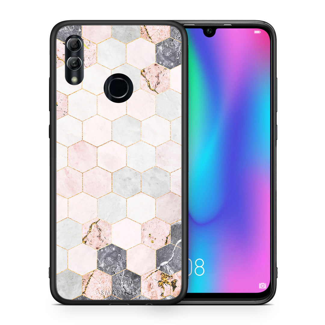 Marble Hexagon Pink - Honor 10 Lite case