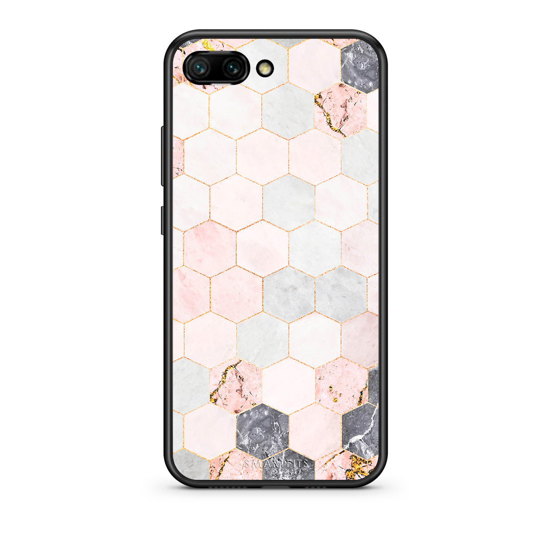 Marble Hexagon Pink - Honor 10 case