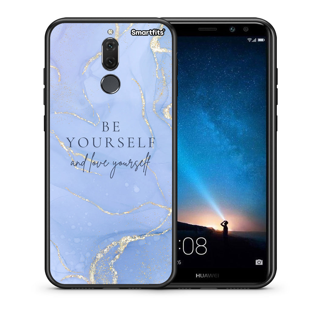 Θήκη Huawei Mate 10 Lite Be Yourself από τη Smartfits με σχέδιο στο πίσω μέρος και μαύρο περίβλημα | Huawei Mate 10 Lite Be Yourself case with colorful back and black bezels