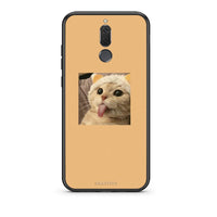 Thumbnail for huawei mate 10 lite Cat Tongue θήκη από τη Smartfits με σχέδιο στο πίσω μέρος και μαύρο περίβλημα | Smartphone case with colorful back and black bezels by Smartfits