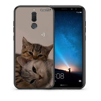 Thumbnail for Θήκη Huawei Mate 10 Lite Cats In Love από τη Smartfits με σχέδιο στο πίσω μέρος και μαύρο περίβλημα | Huawei Mate 10 Lite Cats In Love case with colorful back and black bezels