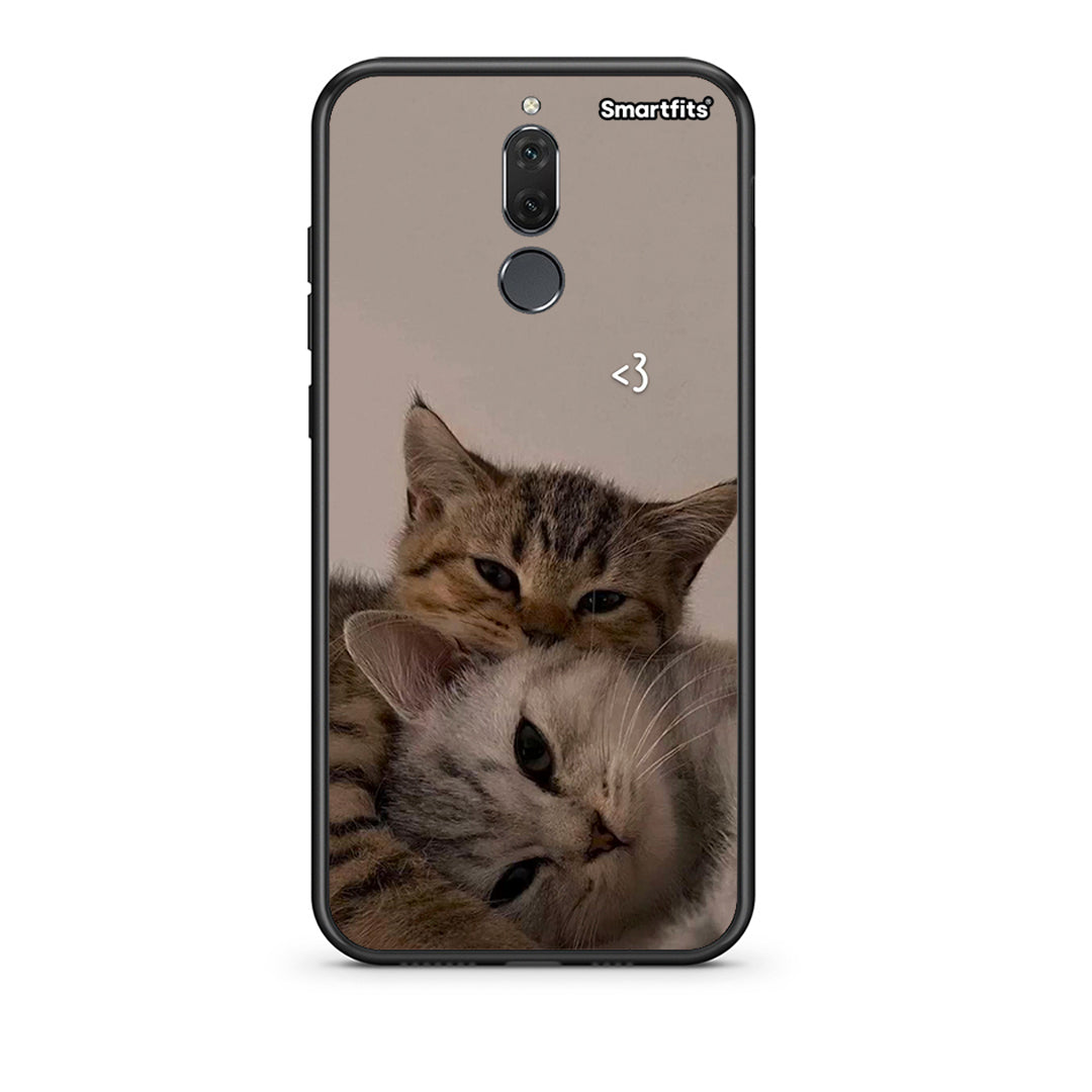 huawei mate 10 lite Cats In Love Θήκη από τη Smartfits με σχέδιο στο πίσω μέρος και μαύρο περίβλημα | Smartphone case with colorful back and black bezels by Smartfits