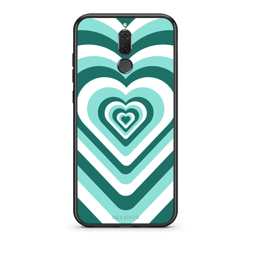 huawei mate 10 lite Green Hearts θήκη από τη Smartfits με σχέδιο στο πίσω μέρος και μαύρο περίβλημα | Smartphone case with colorful back and black bezels by Smartfits