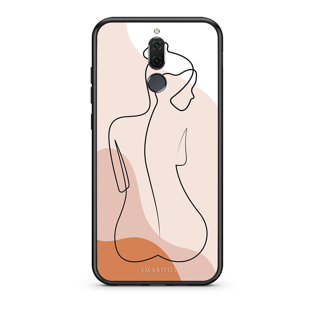 huawei mate 10 lite LineArt Woman θήκη από τη Smartfits με σχέδιο στο πίσω μέρος και μαύρο περίβλημα | Smartphone case with colorful back and black bezels by Smartfits