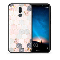 Thumbnail for Θήκη Huawei Mate 10 Lite Hexagon Pink Marble από τη Smartfits με σχέδιο στο πίσω μέρος και μαύρο περίβλημα | Huawei Mate 10 Lite Hexagon Pink Marble case with colorful back and black bezels