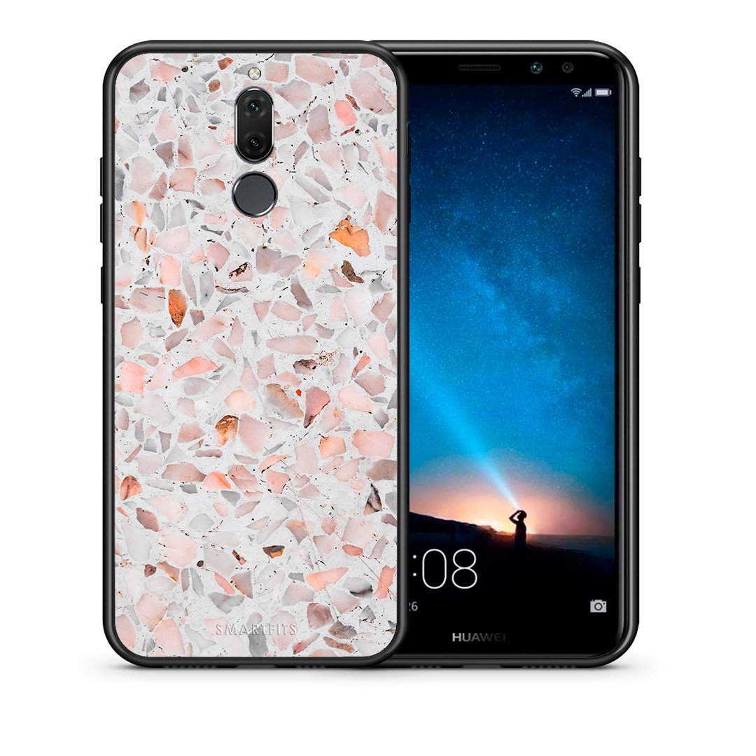 Θήκη Huawei Mate 10 Lite Marble Terrazzo από τη Smartfits με σχέδιο στο πίσω μέρος και μαύρο περίβλημα | Huawei Mate 10 Lite Marble Terrazzo case with colorful back and black bezels