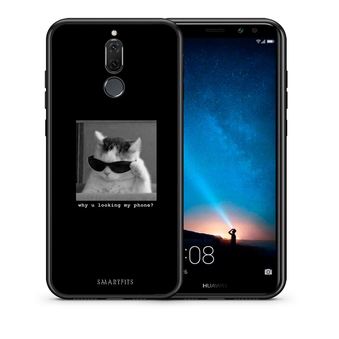Θήκη Huawei Mate 10 Lite Meme Cat από τη Smartfits με σχέδιο στο πίσω μέρος και μαύρο περίβλημα | Huawei Mate 10 Lite Meme Cat case with colorful back and black bezels