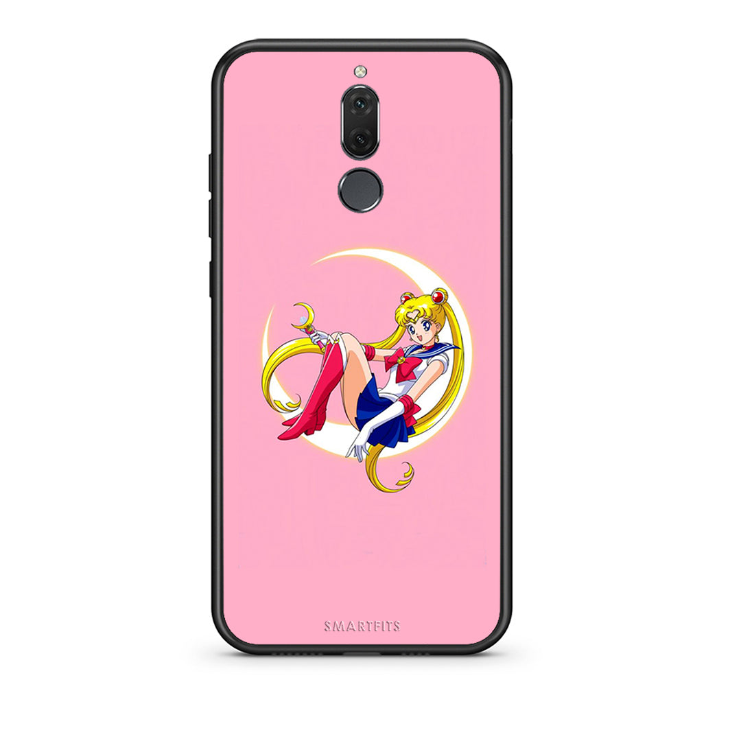 huawei mate 10 lite Moon Girl θήκη από τη Smartfits με σχέδιο στο πίσω μέρος και μαύρο περίβλημα | Smartphone case with colorful back and black bezels by Smartfits