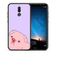 Thumbnail for Θήκη Αγίου Βαλεντίνου Huawei Mate 10 Lite Pig Love 2 από τη Smartfits με σχέδιο στο πίσω μέρος και μαύρο περίβλημα | Huawei Mate 10 Lite Pig Love 2 case with colorful back and black bezels