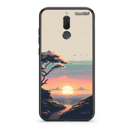 Thumbnail for huawei mate 10 lite Pixel Sunset Θήκη από τη Smartfits με σχέδιο στο πίσω μέρος και μαύρο περίβλημα | Smartphone case with colorful back and black bezels by Smartfits