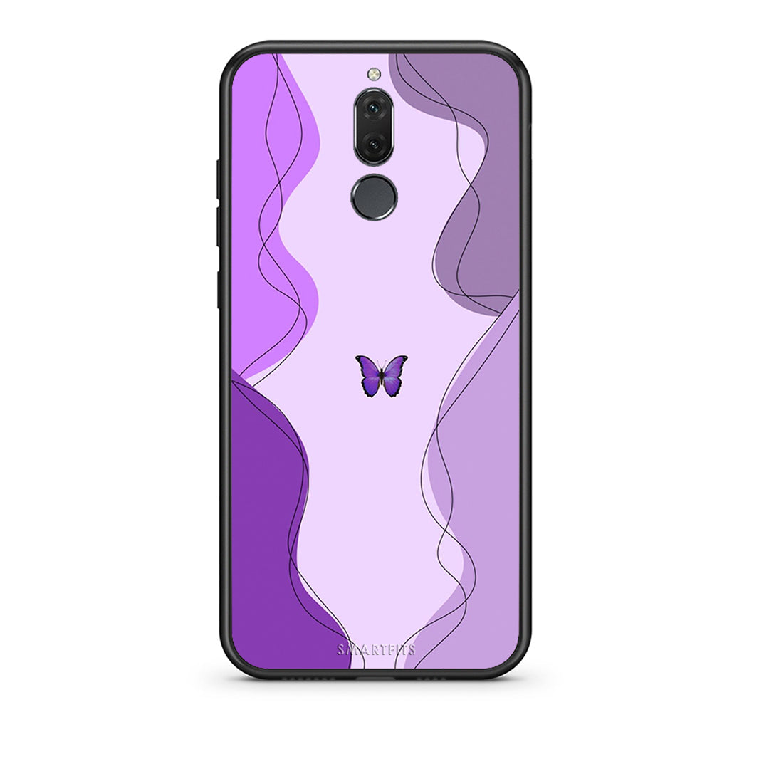 huawei mate 10 lite Purple Mariposa Θήκη Αγίου Βαλεντίνου από τη Smartfits με σχέδιο στο πίσω μέρος και μαύρο περίβλημα | Smartphone case with colorful back and black bezels by Smartfits