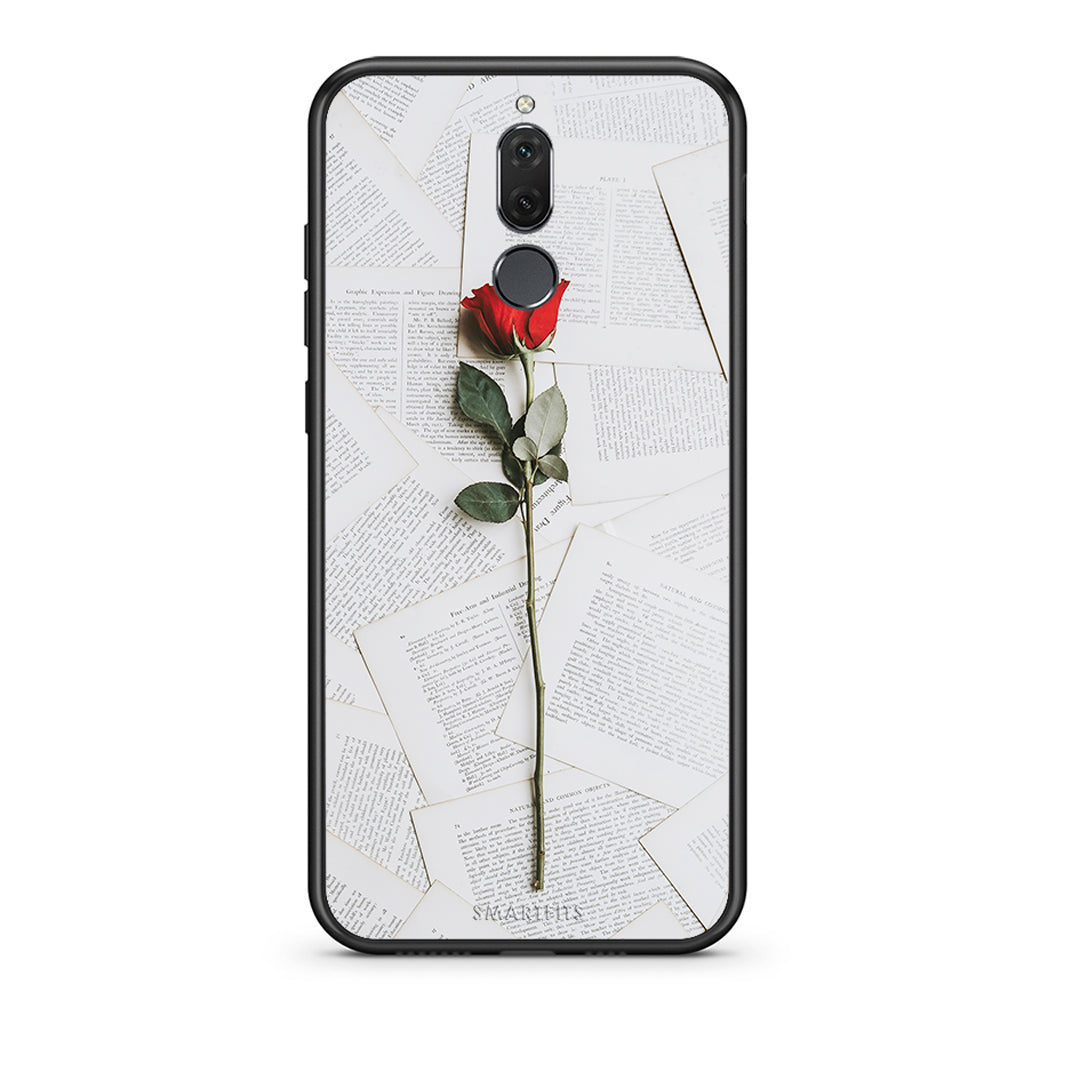 huawei mate 10 lite Red Rose θήκη από τη Smartfits με σχέδιο στο πίσω μέρος και μαύρο περίβλημα | Smartphone case with colorful back and black bezels by Smartfits