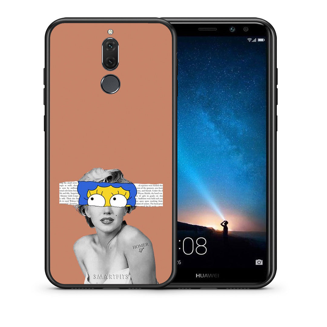 Θήκη Huawei Mate 10 Lite Sim Merilyn από τη Smartfits με σχέδιο στο πίσω μέρος και μαύρο περίβλημα | Huawei Mate 10 Lite Sim Merilyn case with colorful back and black bezels