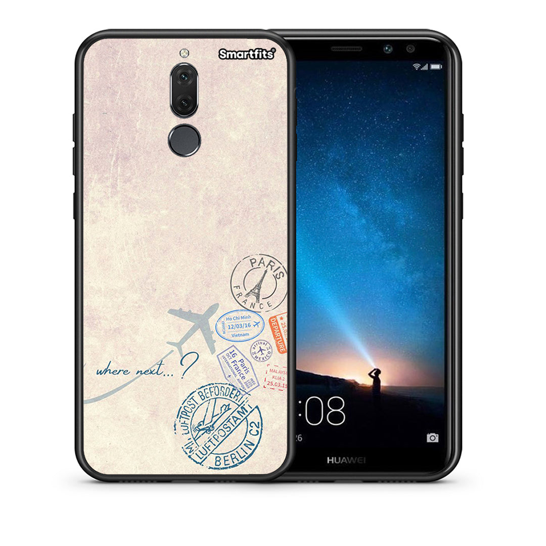 Θήκη Huawei Mate 10 Lite Where Next από τη Smartfits με σχέδιο στο πίσω μέρος και μαύρο περίβλημα | Huawei Mate 10 Lite Where Next case with colorful back and black bezels