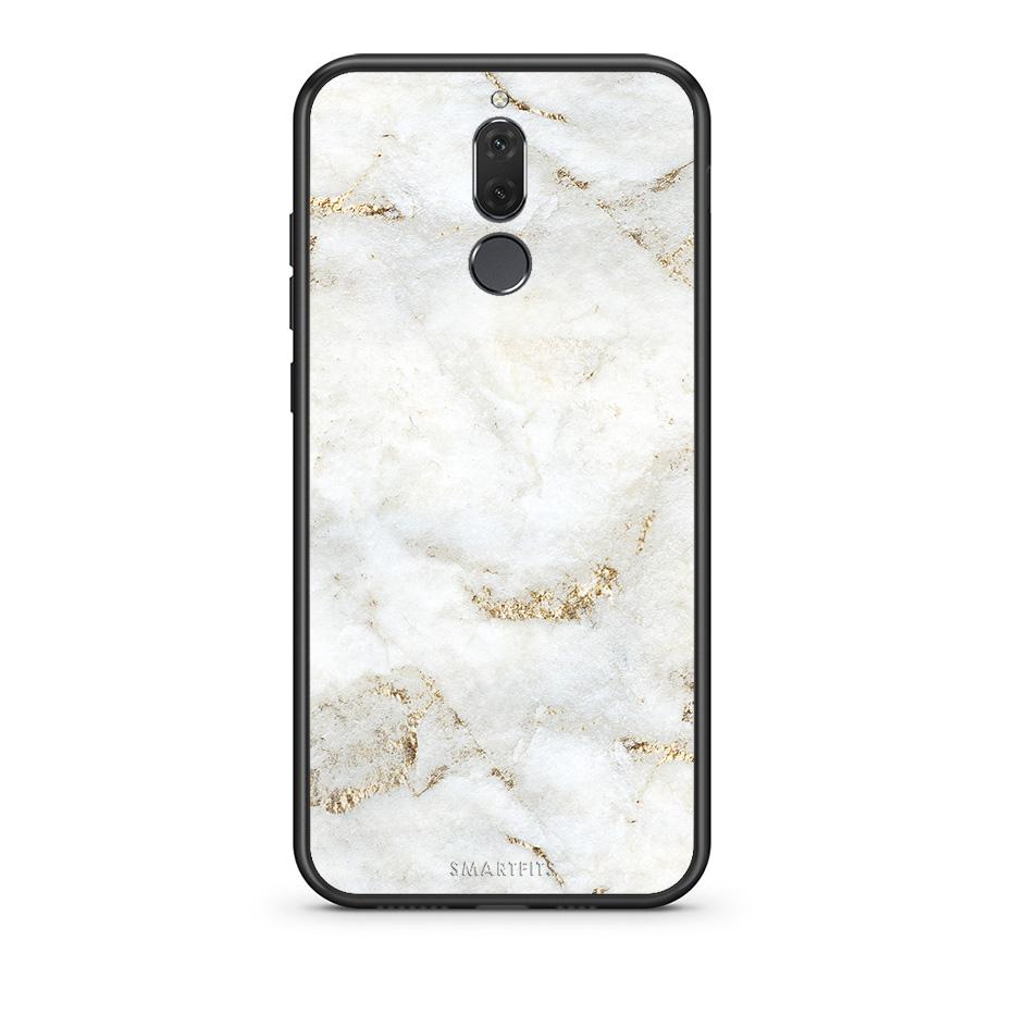 huawei mate 10 lite White Gold Marble θήκη από τη Smartfits με σχέδιο στο πίσω μέρος και μαύρο περίβλημα | Smartphone case with colorful back and black bezels by Smartfits