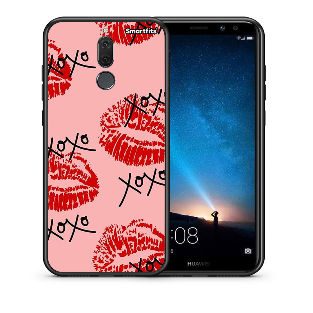 Θήκη Huawei Mate 10 Lite XOXO Lips από τη Smartfits με σχέδιο στο πίσω μέρος και μαύρο περίβλημα | Huawei Mate 10 Lite XOXO Lips case with colorful back and black bezels