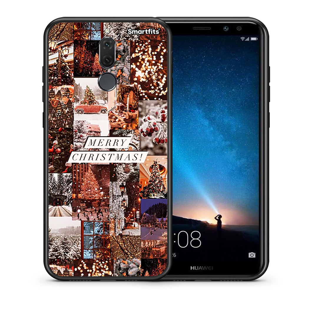 Θήκη Huawei Mate 10 Lite Xmas Collage από τη Smartfits με σχέδιο στο πίσω μέρος και μαύρο περίβλημα | Huawei Mate 10 Lite Xmas Collage case with colorful back and black bezels