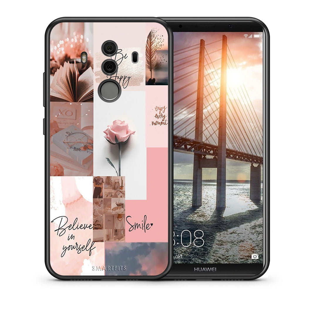 Θήκη Huawei Mate 10 Pro Aesthetic Collage από τη Smartfits με σχέδιο στο πίσω μέρος και μαύρο περίβλημα | Huawei Mate 10 Pro Aesthetic Collage case with colorful back and black bezels