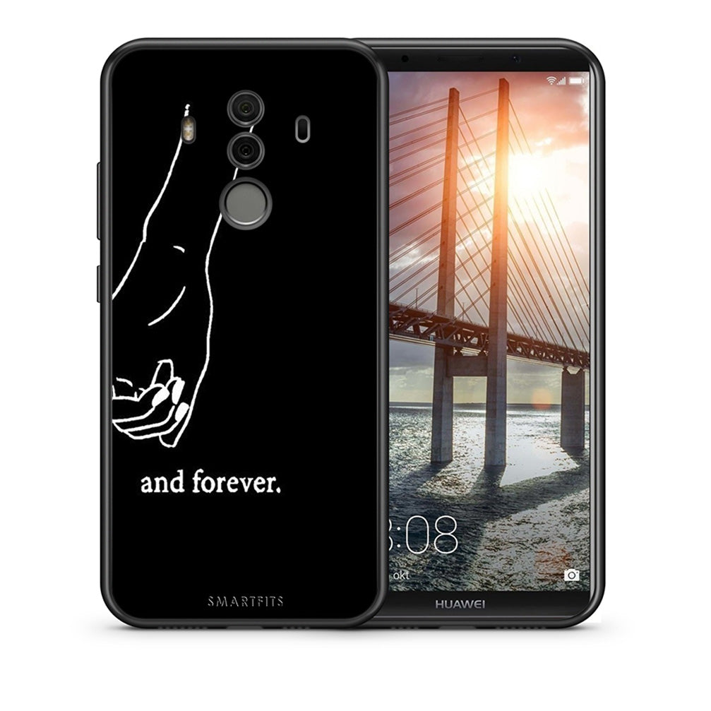 Θήκη Αγίου Βαλεντίνου Huawei Mate 10 Pro Always & Forever 2 από τη Smartfits με σχέδιο στο πίσω μέρος και μαύρο περίβλημα | Huawei Mate 10 Pro Always & Forever 2 case with colorful back and black bezels