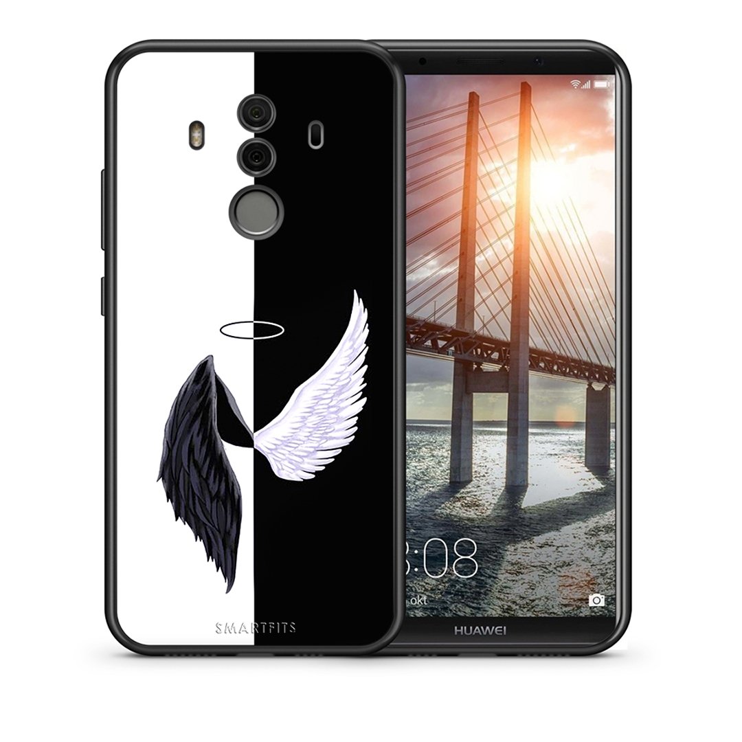 Θήκη Huawei Mate 10 Pro Angels Demons από τη Smartfits με σχέδιο στο πίσω μέρος και μαύρο περίβλημα | Huawei Mate 10 Pro Angels Demons case with colorful back and black bezels