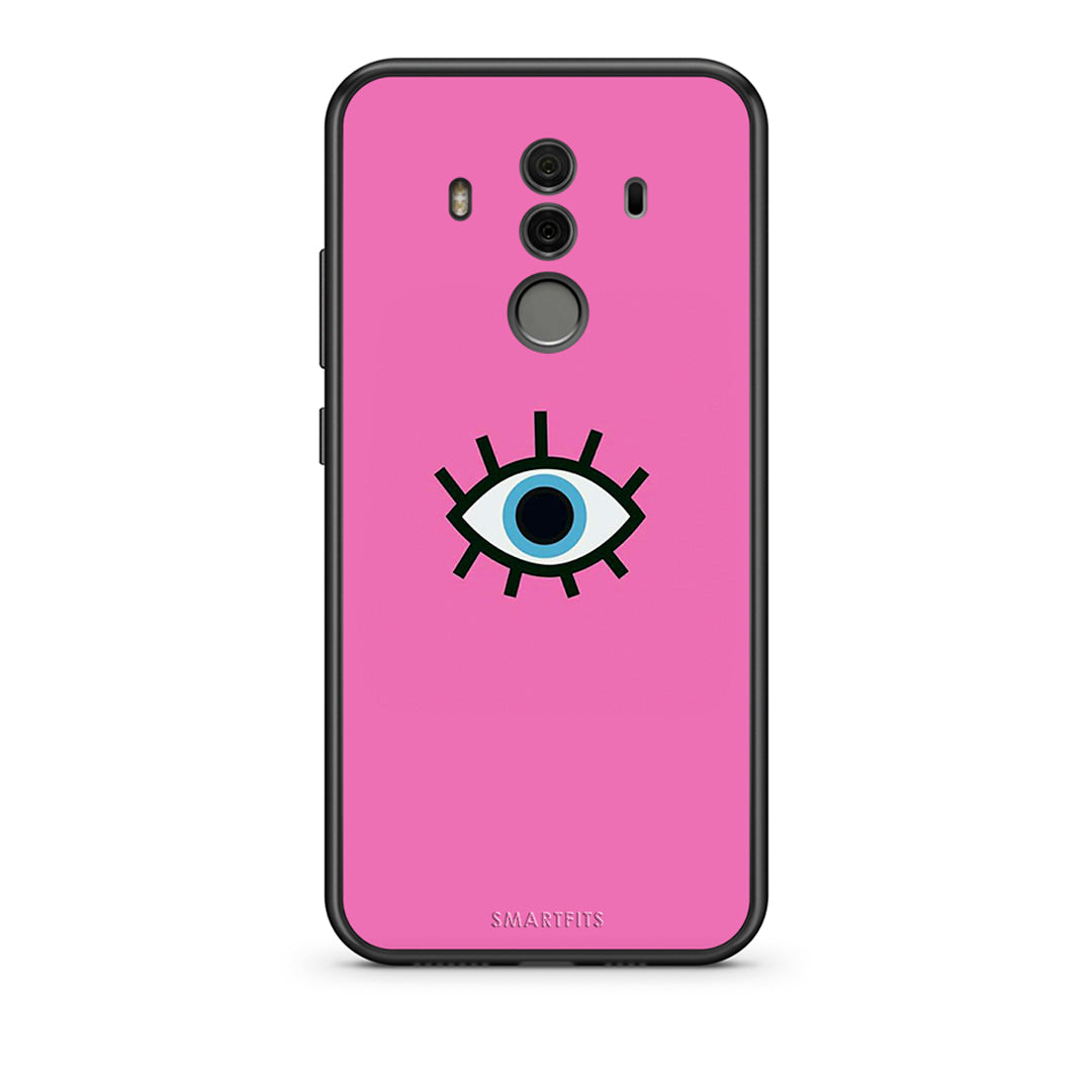 Huawei Mate 10 Pro Blue Eye Pink θήκη από τη Smartfits με σχέδιο στο πίσω μέρος και μαύρο περίβλημα | Smartphone case with colorful back and black bezels by Smartfits