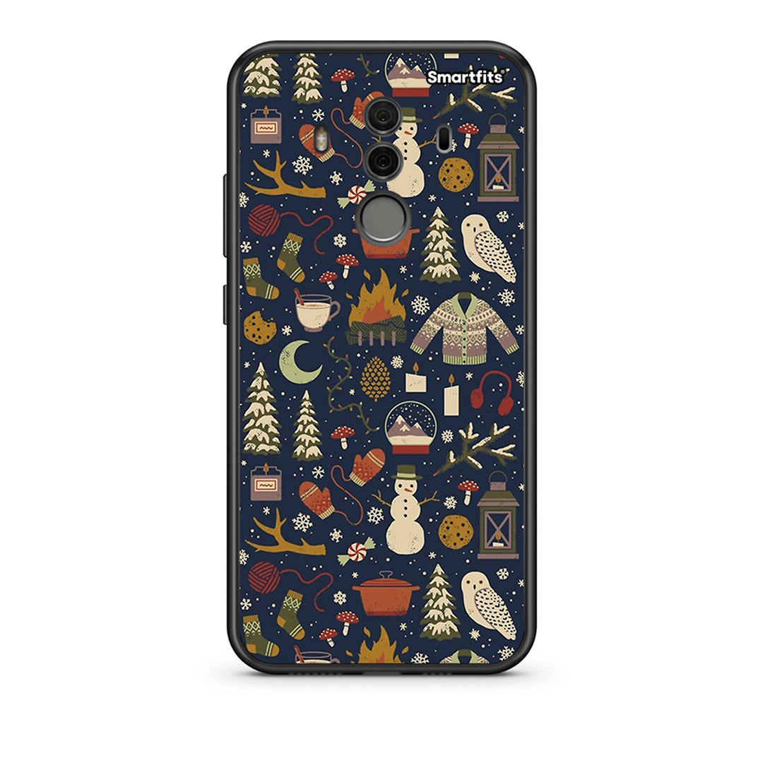 Huawei Mate 10 Pro Christmas Elements θήκη από τη Smartfits με σχέδιο στο πίσω μέρος και μαύρο περίβλημα | Smartphone case with colorful back and black bezels by Smartfits