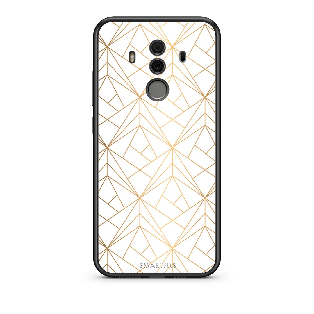 111 - Huawei Mate 10 Pro  Luxury White Geometric case, cover, bumper